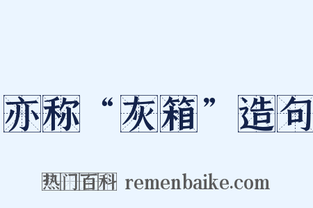 亦称“灰箱”造句是什么意思的图片